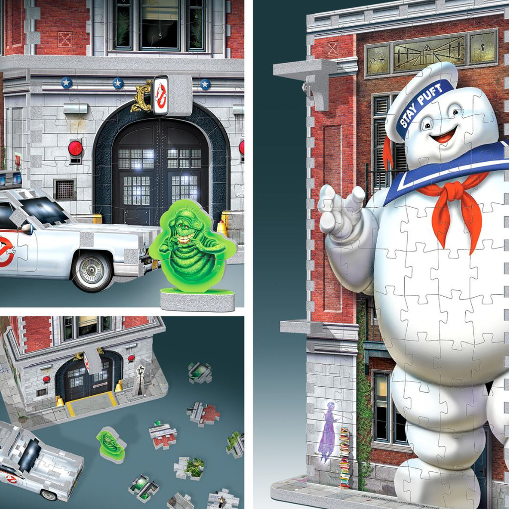 WREBBIT 3D JIGSAW PUZZLE 500 PIECES - GHOSTBUSTERS FIREHOUSE HEADQUARTERS