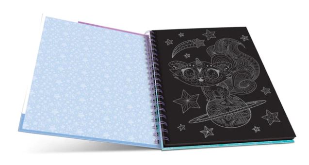 NEBULOUS STARS - CAHIER À COLORIER AVEC PAGES NOIRES - ISADORA