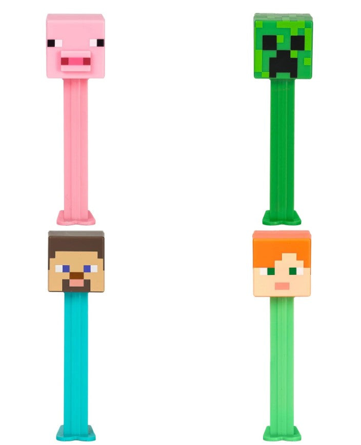 PEZ MINECRAFT - BONBONS ET DISTRIBUTEUR 16G (BONBONS) ASST