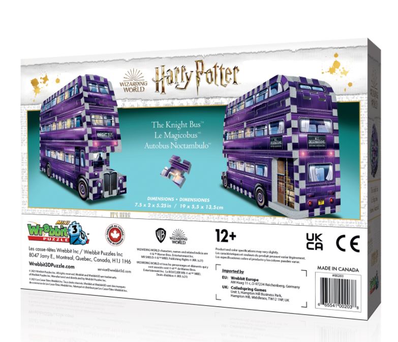 WREBBIT CASSE-TÊTE 3D 130 PIÈCES - LE MAGICOBUS MINI HARRY POTTER