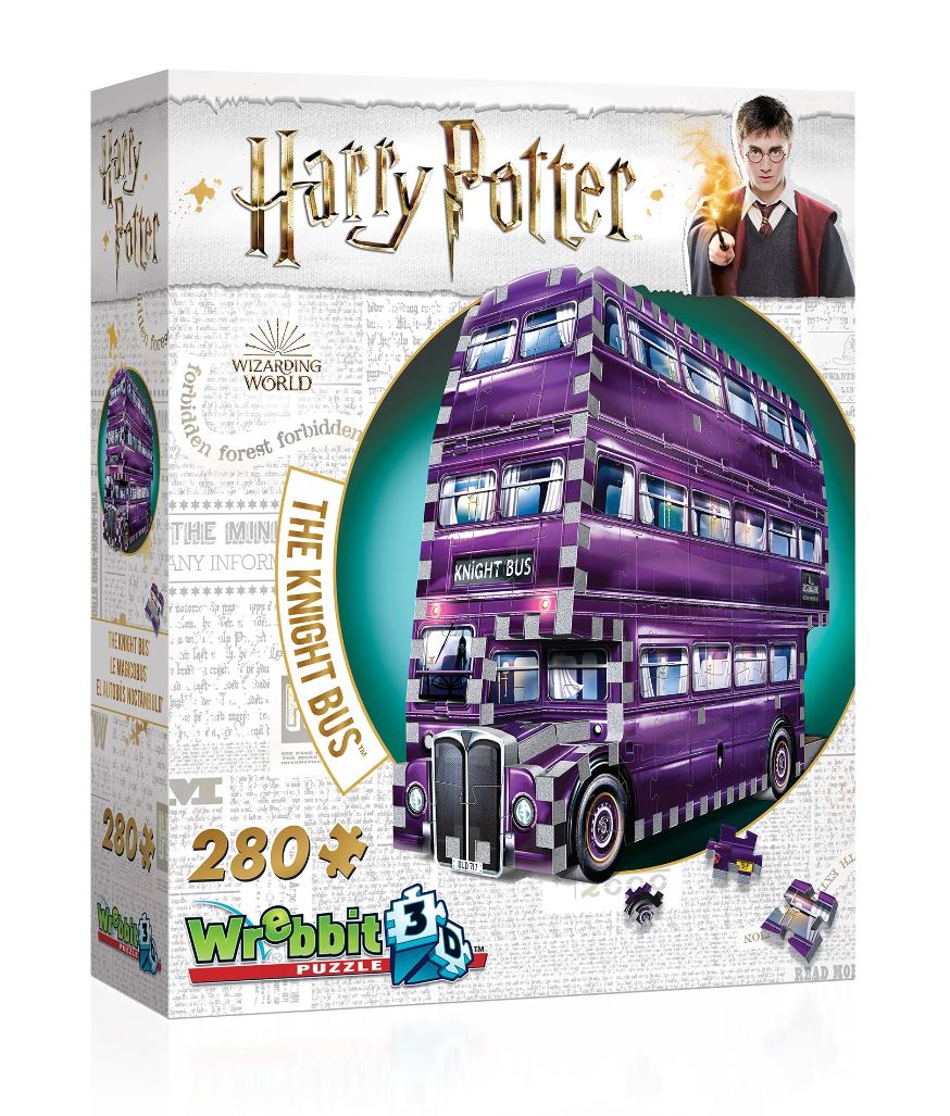 WREBBIT 3D JIGSAW PUZZLE 280 PIECES - THE KNIGHT BUS