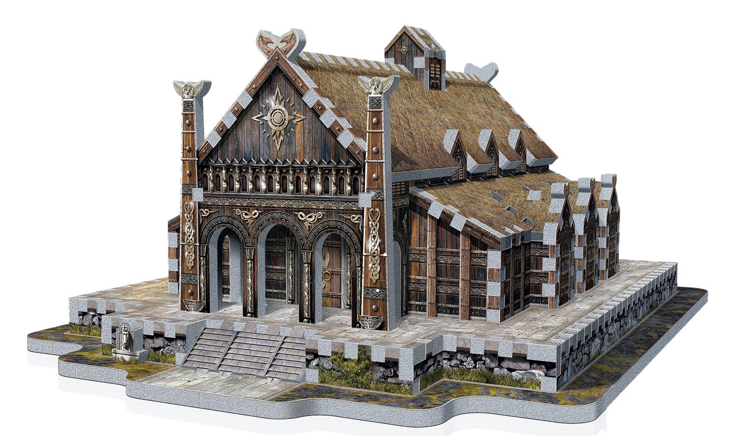 WREBBIT 3D JIGSAW PUZZLE 445 PIECES - EDORAS GOLD CASTLE