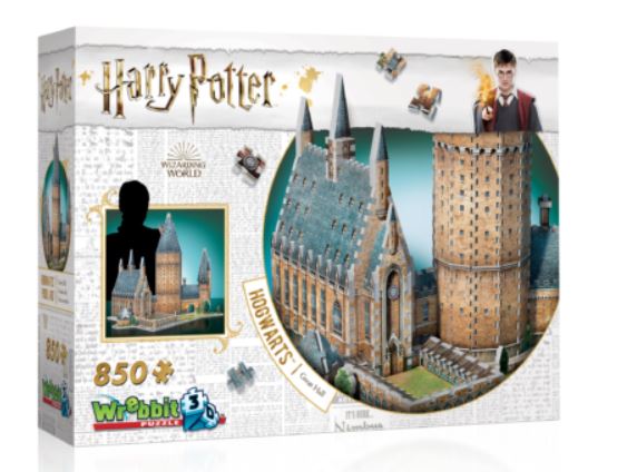 WREBBIT 3D PUZZLE 850 PIECES - HOGWARTS CASTLE GREAT HALL