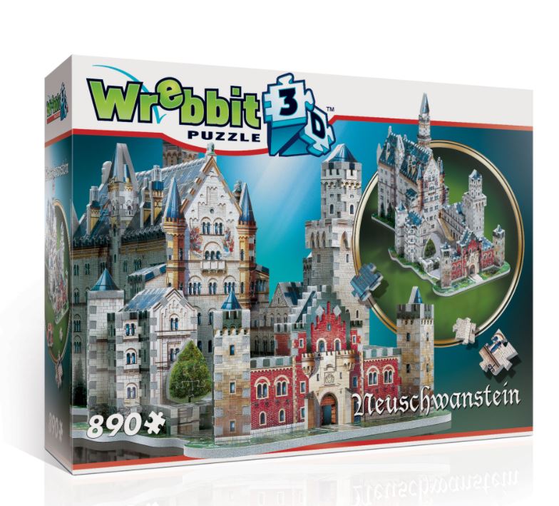 WREBBIT 3D JIGSAW PUZZLE 890 PIECES - NEUSCHWANSTEIN CASTLE
