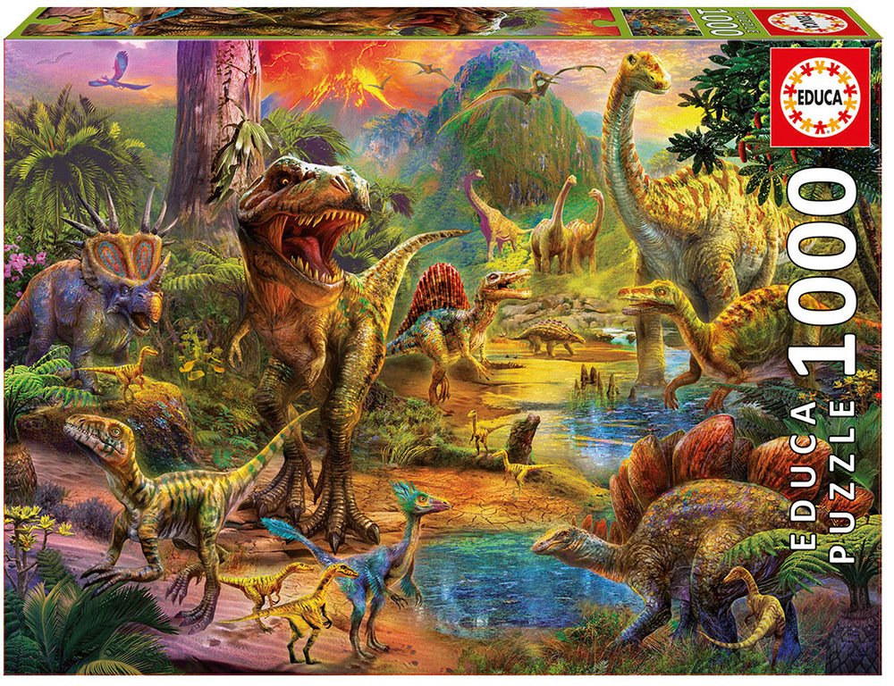 EDUCA CASSE-TÊTE 1000 PIÈCES PAYSAGE DE DINOSAURES #17655