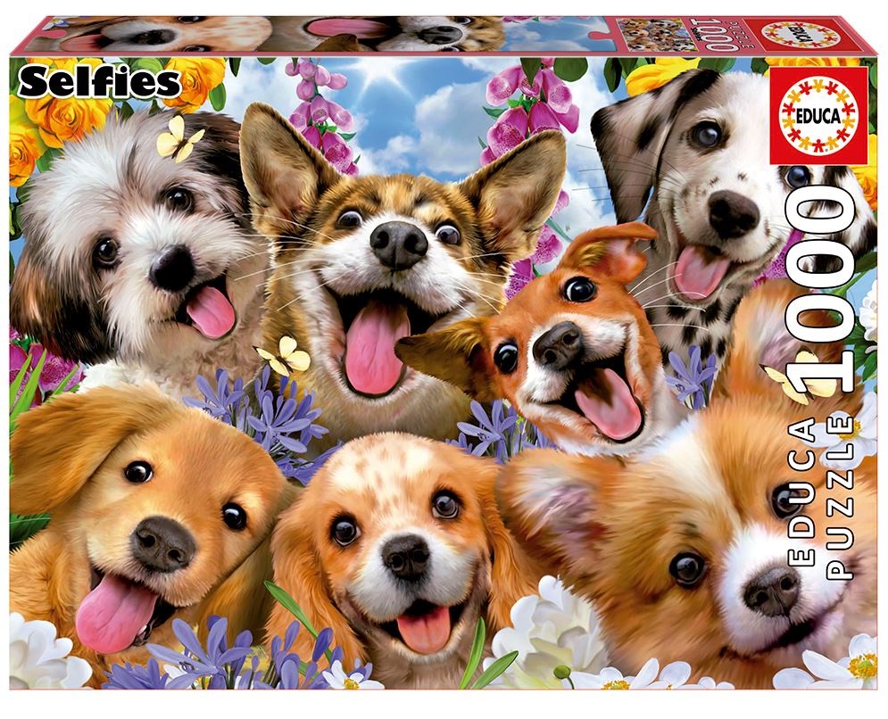 EDUCA CASSE-TÊTE 1000 PIÈCES - SELFIE DE CHIOTS (HOWARD ROBINSON) #19931