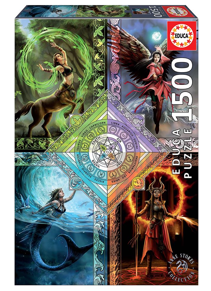 EDUCA JIGSAW PUZZLE 1500 PIECES - ELEMENTAL MAGIC STARRY SKY (ANNE STOKES) #19941