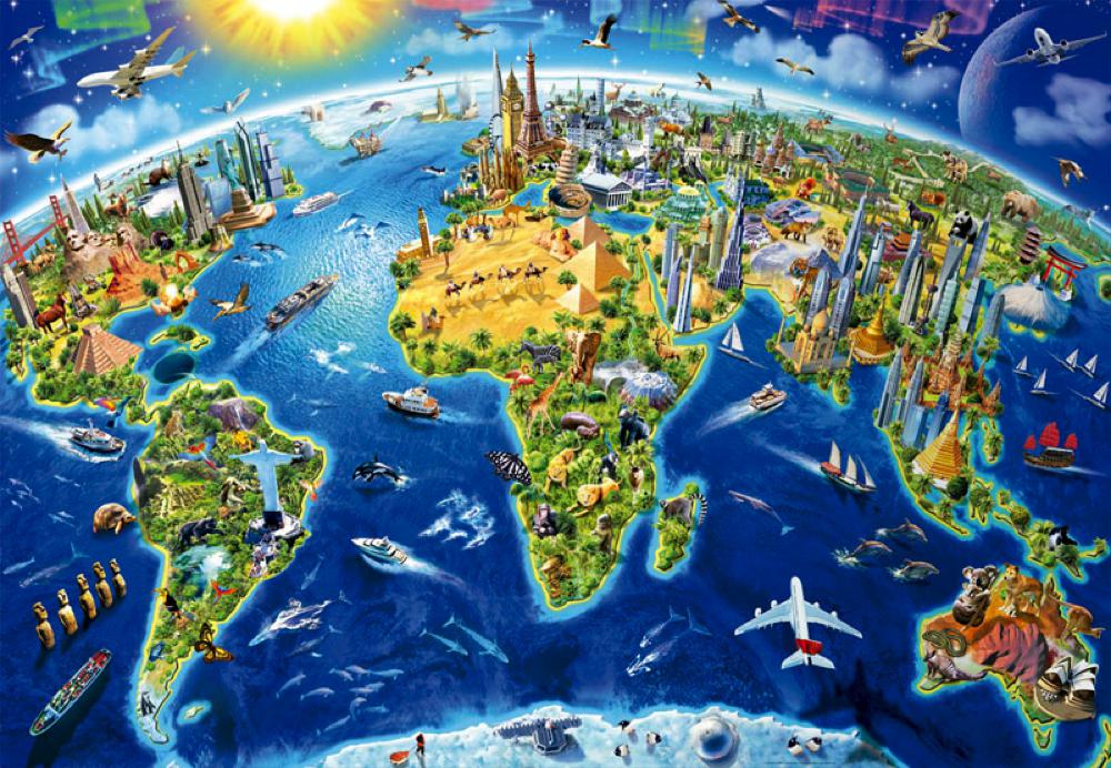 EDUCA JIGSAW PUZZLE 2000 PIECES - SYMBOLS OF THE WORLD