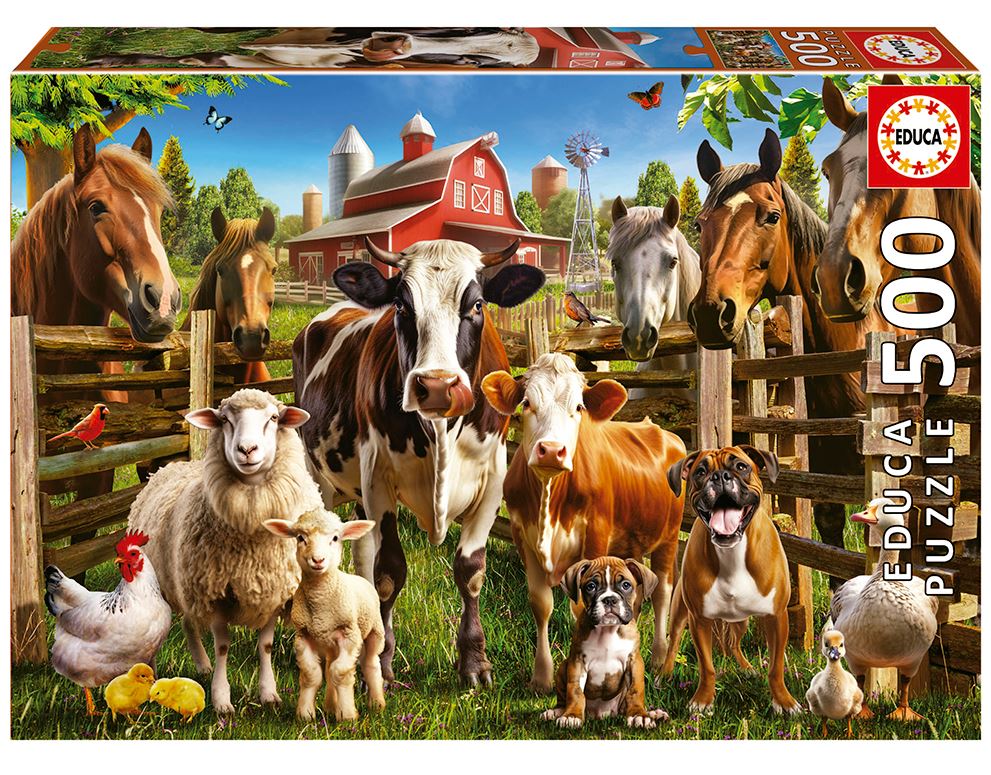 EDUCA JIGSAW PUZZLE 500 PIECES - FARM BUDDIES #19905