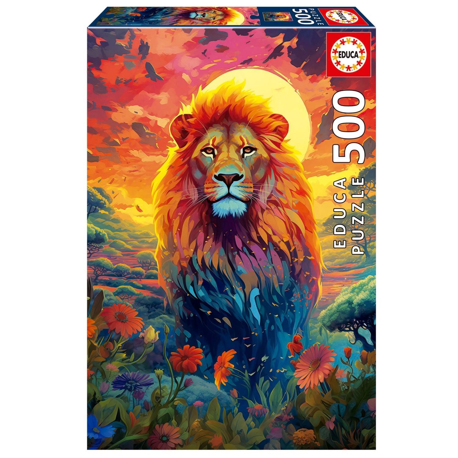 EDUCA JIGSAW PUZZLE 500 PIECES - MAJESTIC LION GAZE #20261