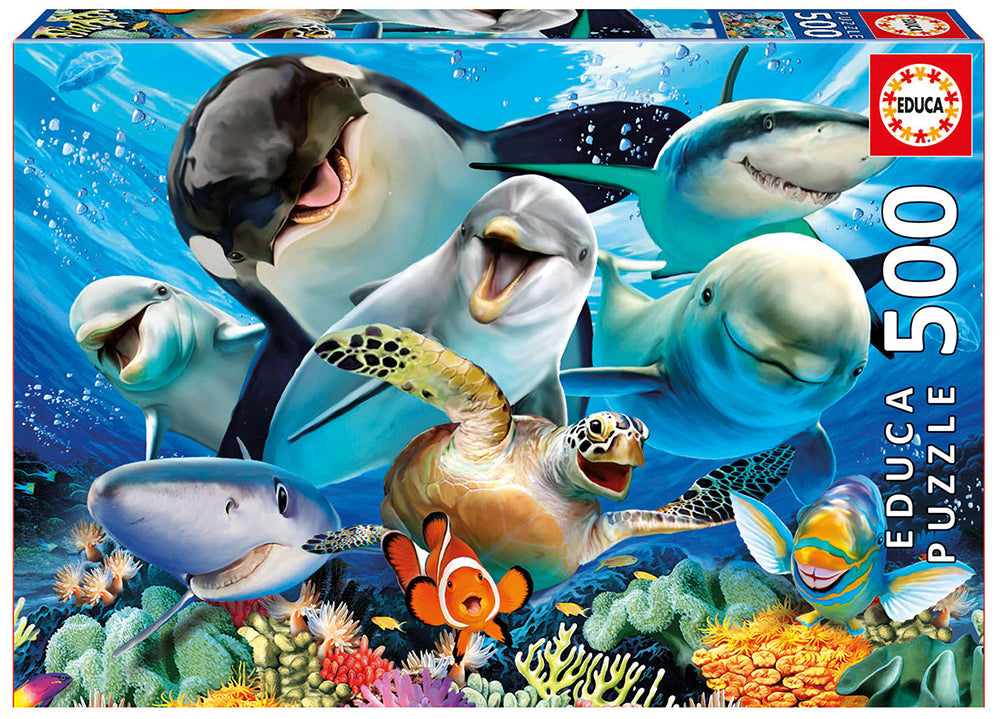 EDUCA CASSE-TÊTE 500 PIÈCES - SELFIE DES MAMMIFÈRES MARINS #17647