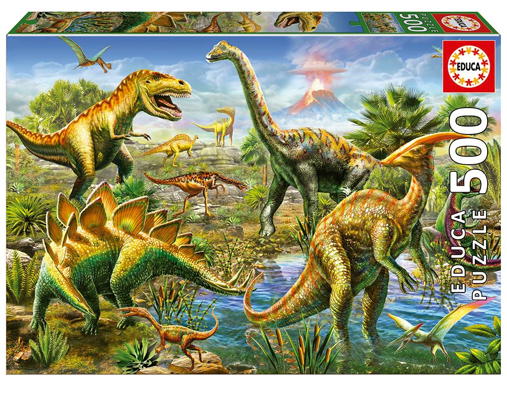 EDUCA JIGSAW PUZZLE 500 PIECES - JURASSIC PLAYGROUND #19903