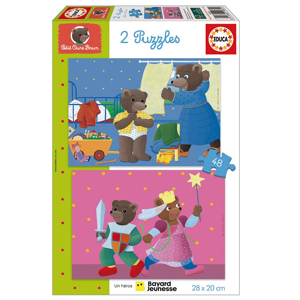 EDUCA PUZZLES 2X48 PIECES - LITTLE BROWN BEAR #19881