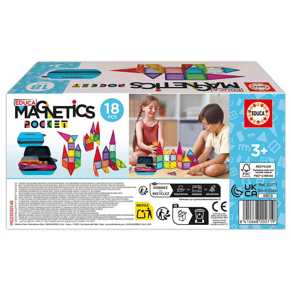 JEU MAGNETICS 18 PIÈCES AVEC POCHETTE