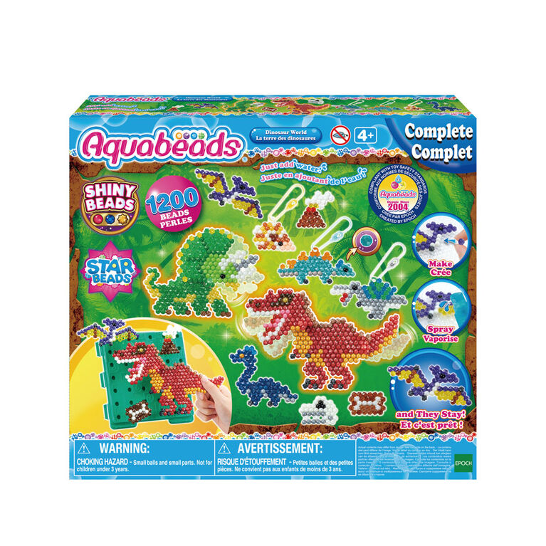 AQUABEADS - ENSEMBLE LA TERRE DES DINOSAURES 1200 PIÈCES