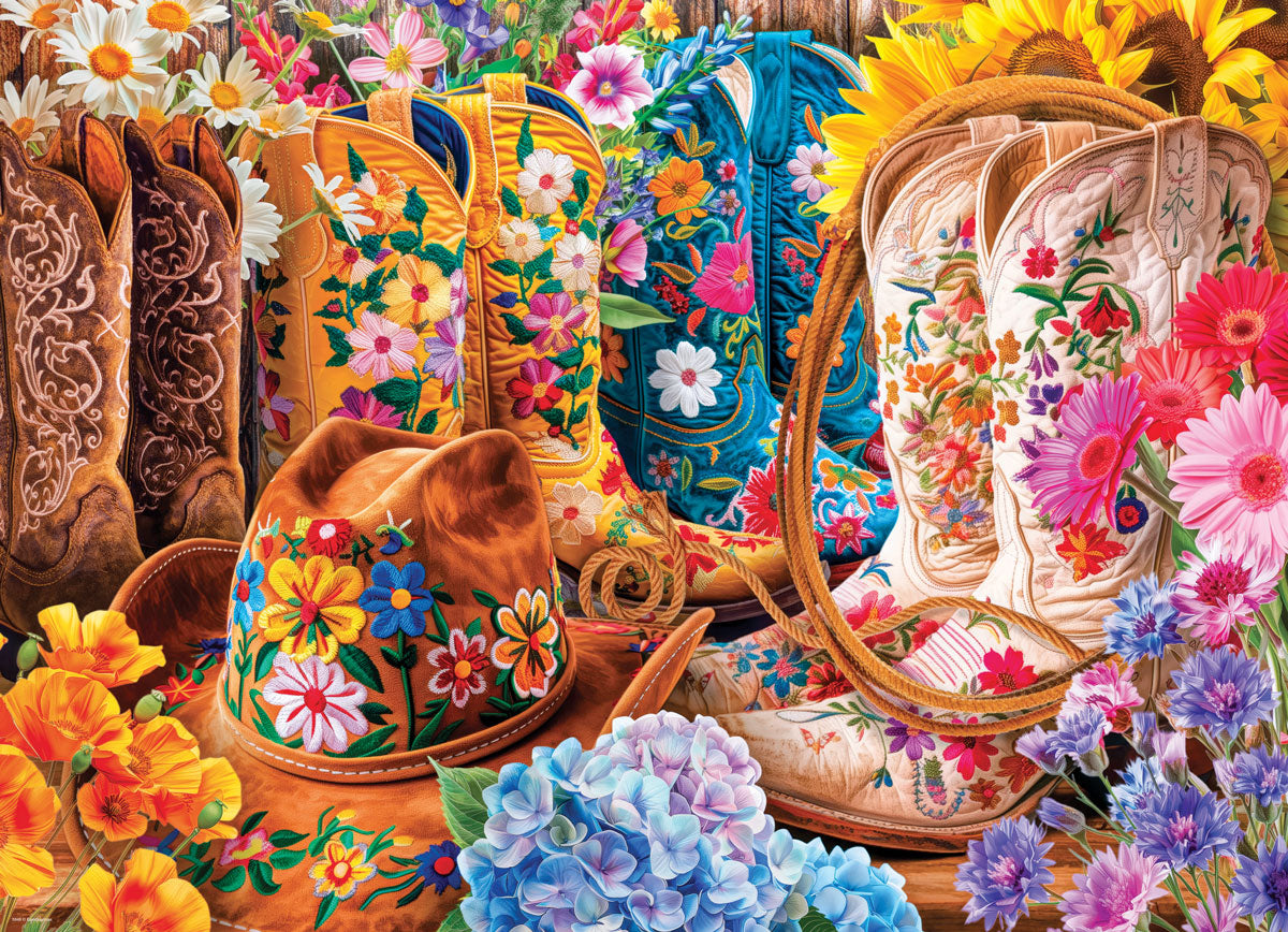 EUROGRAPHICS CASSE-TÊTE 1000 PIÈCES - BOTTES COWGIRL #6000-5948