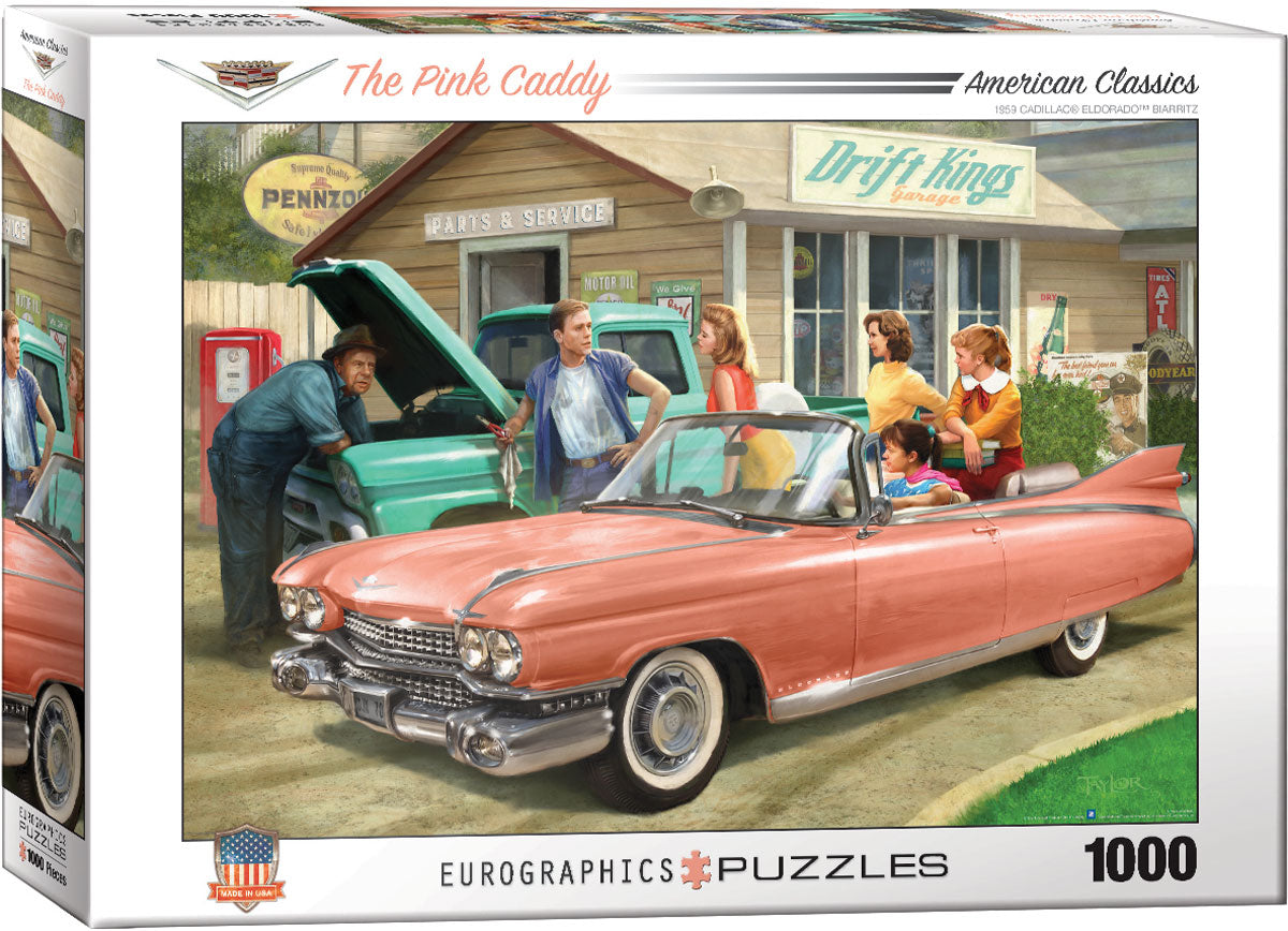 EUROGRAPHICS JIGSAW PUZZLE 1000 PIECES - PINK CADILLAC (NESTOR TAYLOR)