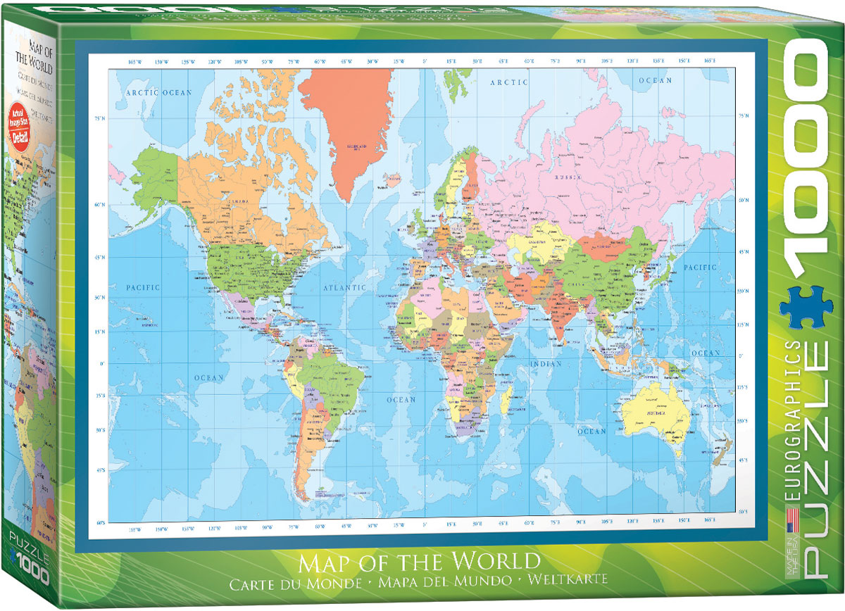 EUROGRAPHICS CASSE-TÊTE 1000 PIÈCES - CARTE DU MONDE