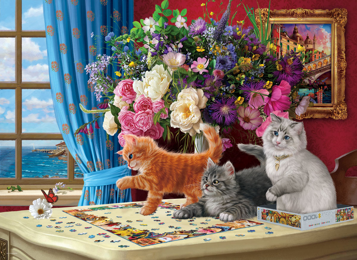 EUROGRAPHICS CASSE-TÊTE 1000 PIÈCES - CHATS CURIEUX #6000-5914