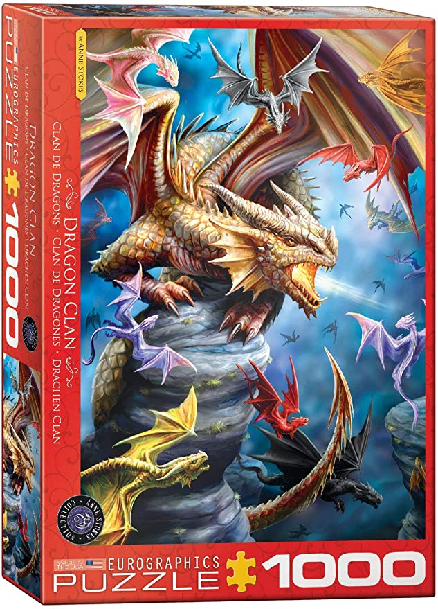 EUROGRAPHICS JIGSAW PUZZLE 1000 PIECES - DRAGON CLAN (ANNE STOKES)