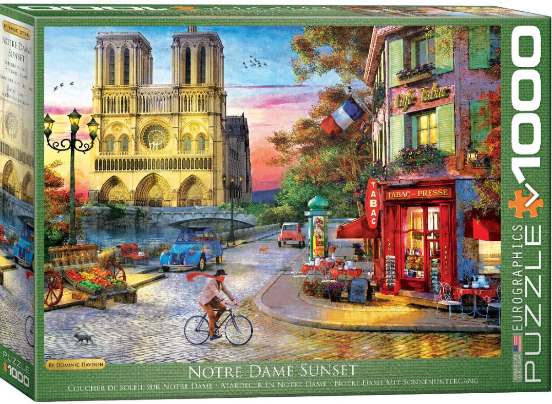 EUROGRAPHICS CASSE-TÊTE 1000 PIÈCES - COUCHER DE SOLEIL SUR NOTRE DAME (DOMINIC DAVISON) #6000-5530