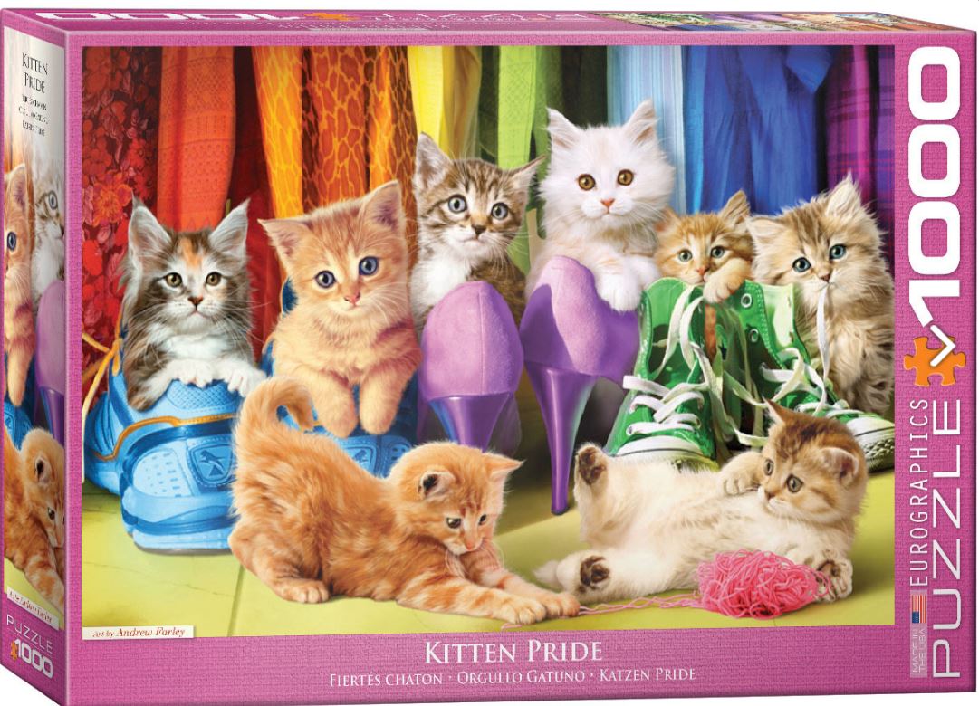 EUROGRAPHICS JIGSAW PUZZLE 1000 PIECES - KITTEN PRIDE