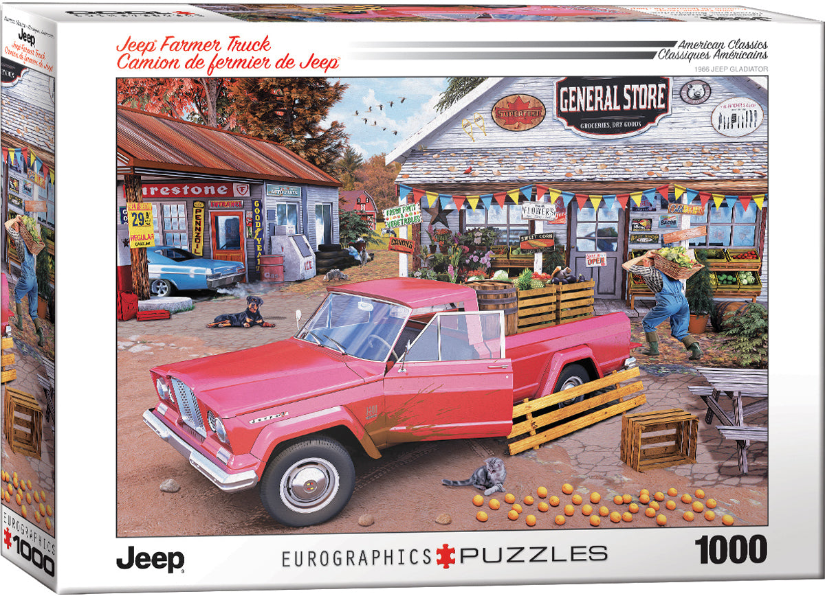 EUROGRAPHICS PUZZLE 1000 PIECES - JEEP FARMER TRUCK #6000-5703