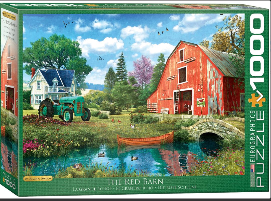 EUROGRAPHICS JIGSAW PUZZLE 1000 PIECES - THE RED BARN (DOMINIC DAVISON)
