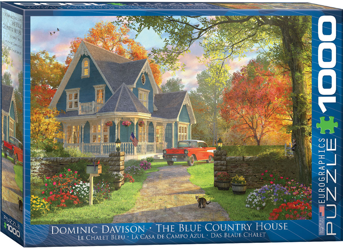 EUROGRAPHICS JIGSAW PUZZLE 1000 PIECES - THE BLUE COTTAGE (DOMINIC DAVISON)