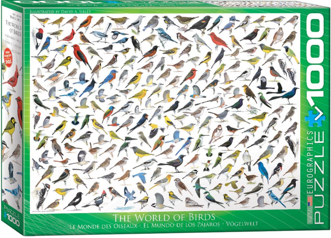 EUROGRAPHICS JIGSAW PUZZLE 1000 PIECES - THE WORLD OF BIRDS (DAVID SIBLEY)