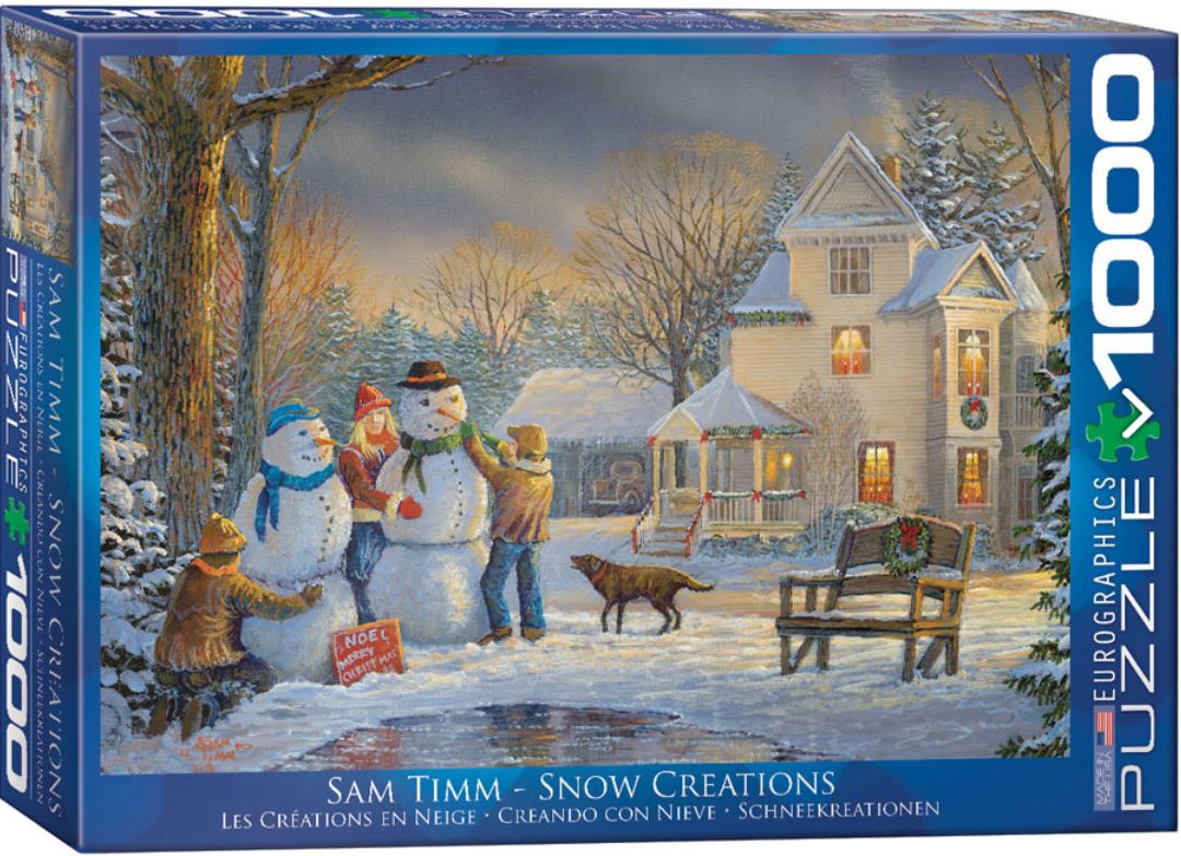 EUROGRAPHICS CASSE-TÊTE 1000 PIÈCES - LES CRÉATIONS EN NEIGE (NOËL) (SAM TIMM)