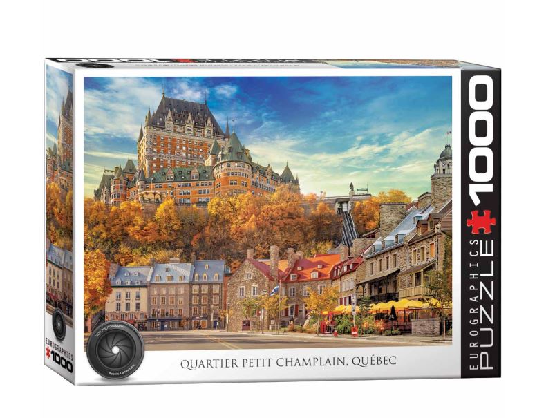 EUROGRAPHICS JIGSAW PUZZLE 1000 PIECES - PETIT CHAMPLAIN DISTRICT QUEBEC #6000-5809