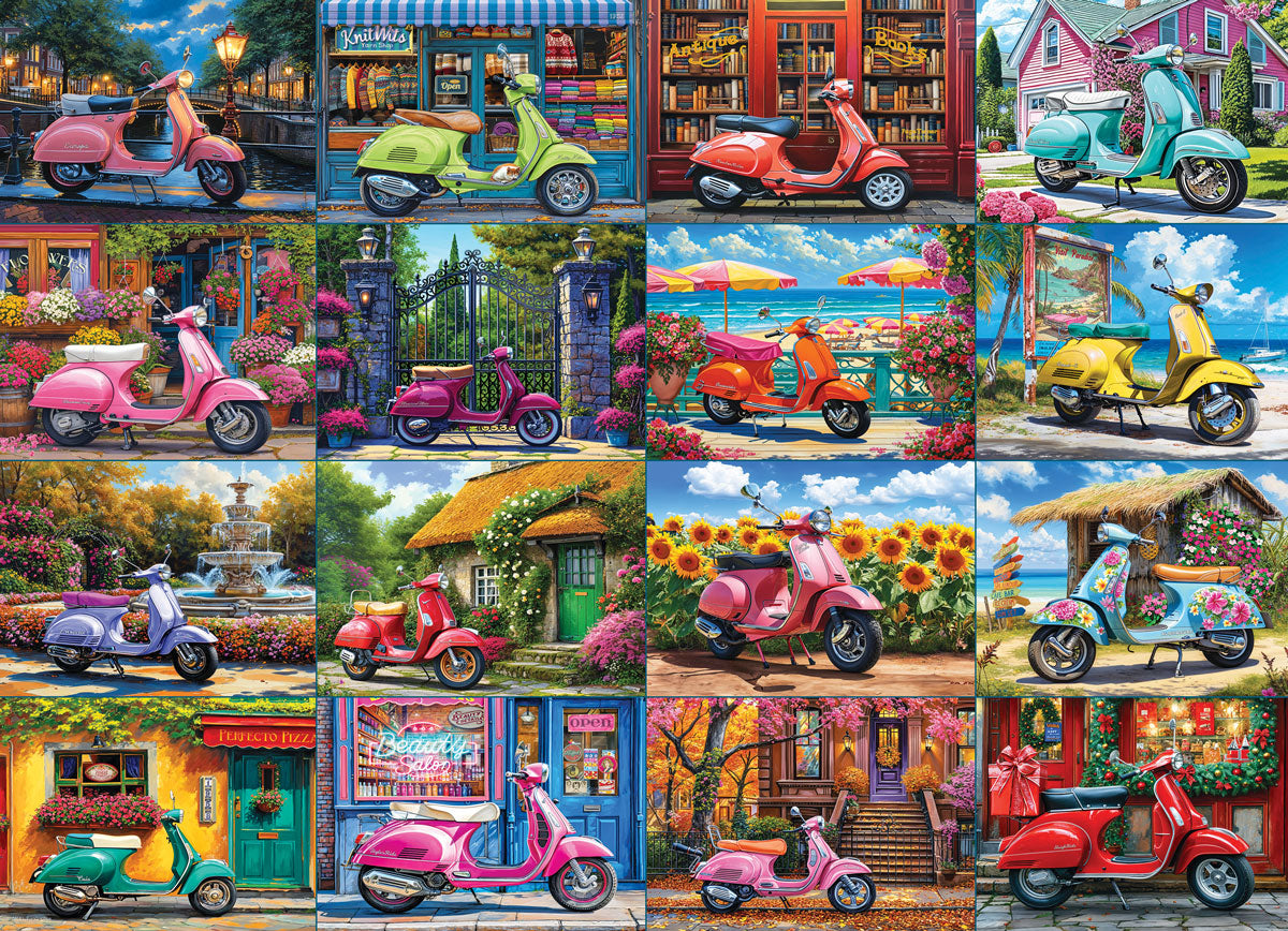EUROGRAPHICS JIGSAW PUZZLE 1000 PIECES - SCOOTERS #6000-5916