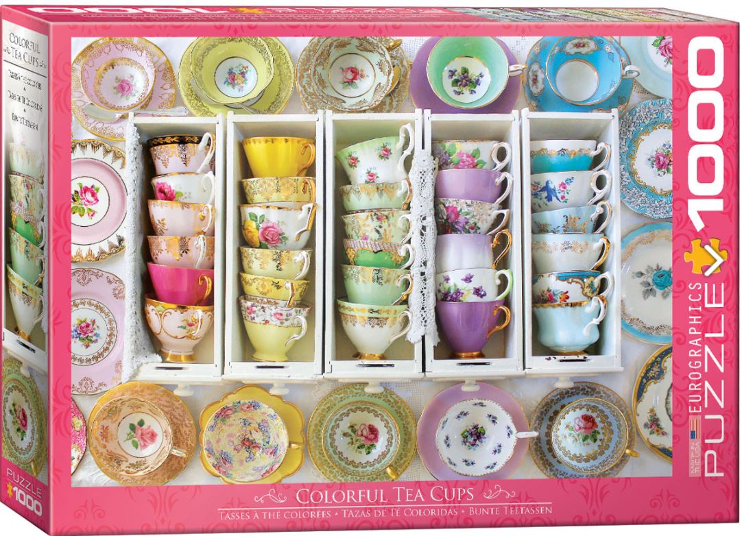 EUROGRAPHICS CASSE-TÊTE 1000 PIÈCES - TASSE À THÉ COLORÉES