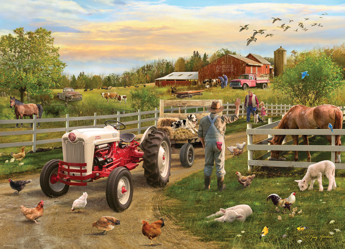 EUROGRAPHICS JIGSAW PUZZLE 1000 PIECES - FARMER'S TRACTOR #6000-6004