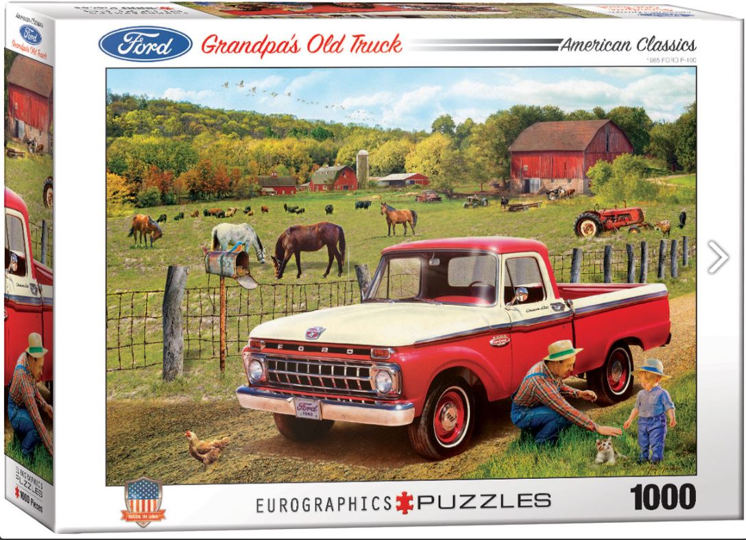 EUROGRAPHICS CASSE-TÊTE 1000 PIÈCES - VIEUX CAMION DE GRAND-PAPA (1965 FORD F-100) (GREG GIORDANO)
