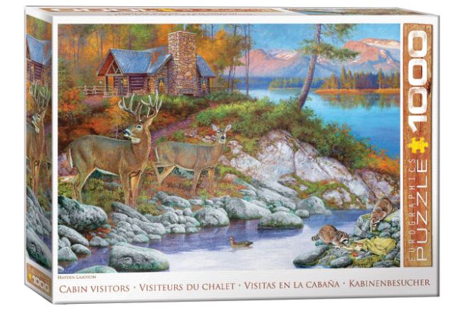 EUROGRAPHICS JIGSAW PUZZLE 1000 PIECES - CABIN VISITORS #6000-5875
