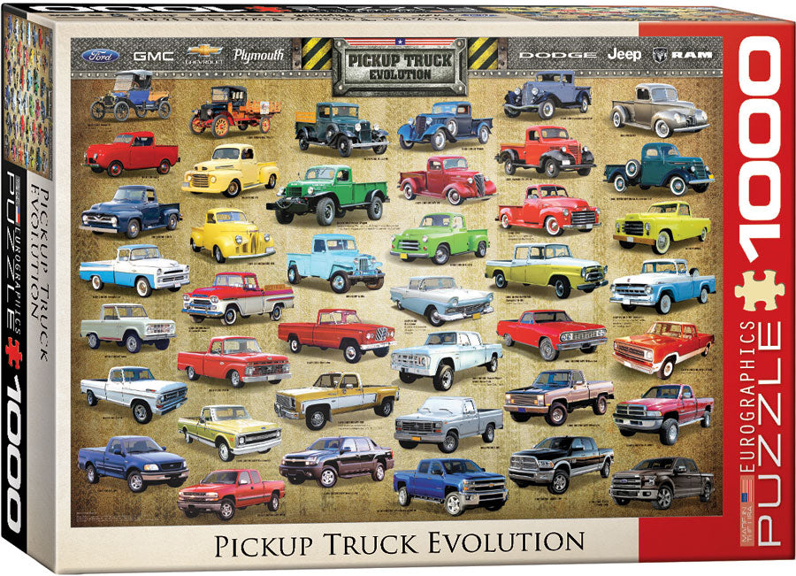EUROGRAPHICS PUZZLE 1000 PIECES - EVOLUTION OF PICKUPS