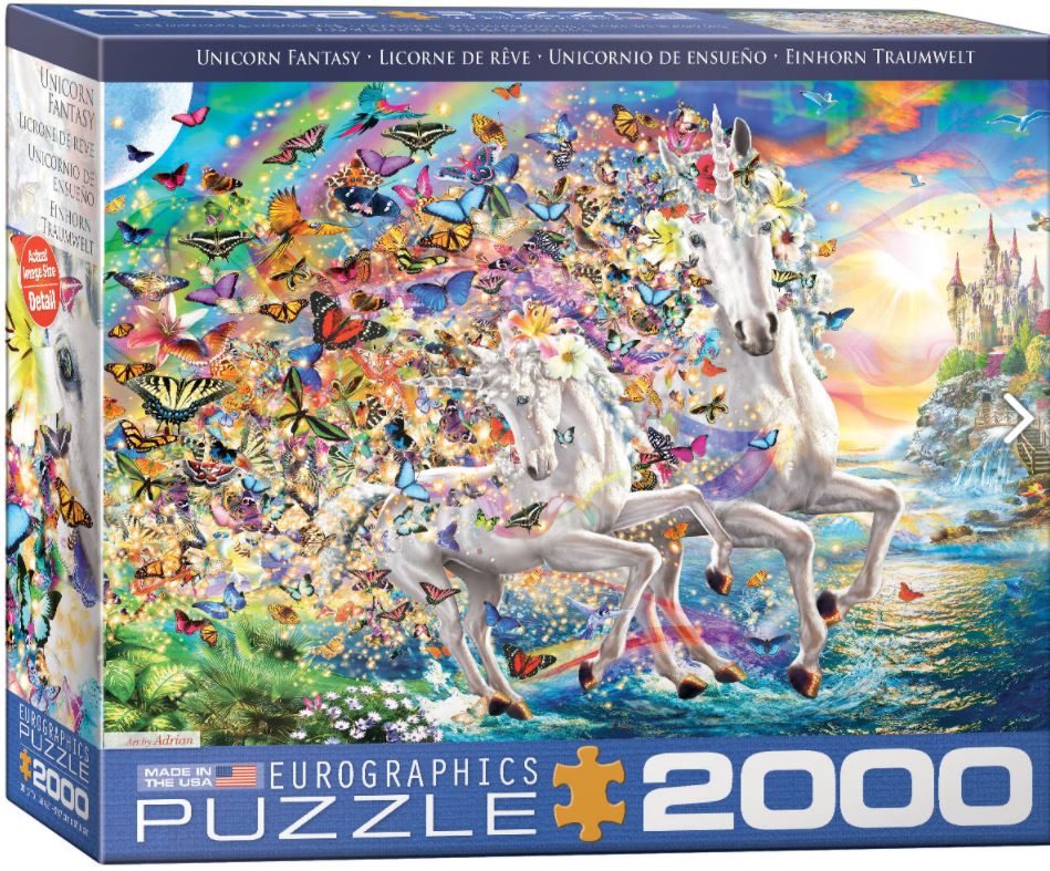 EUROGRAPHICS JIGSAW PUZZLE 2000 PIECES - DREAM UNICORNS (ADRIAN)