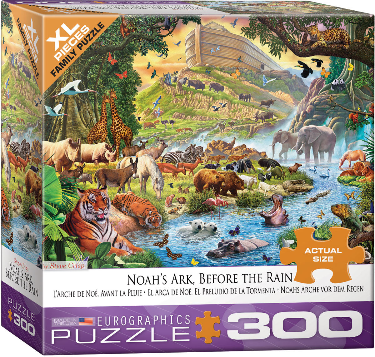 EUROGRAPHICS CASSE-TÊTE 300 LARGES PIÈCES - L'ARCHE DE NOÉ AVANT LA PLUIE