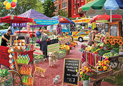 EUROGRAPHICS CASSE-TÊTE CONNEXION 104 PIÈCES - UNE JOURNÉE AU MARCHÉ FERMIER (MARIE AUGUST-ANDERSON) #9704-0875-1