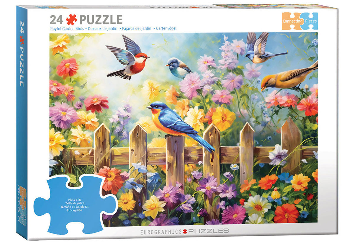 EUROGRAPHICS CASSE-TÊTE CONNEXION 24 PIÈCES - OISEAUX DE JARDIN JOUEURS #9724-0873