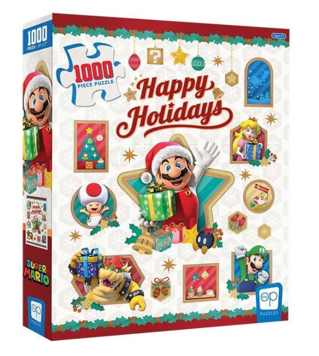 1000 PIECE JIGSAW PUZZLE - SUPER MARIO "HAPPY HOLIDAYS"