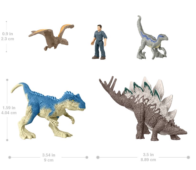JURASSIC WORLD - COFFRET FIGURINE ET DINOSAURES ASSORTIES