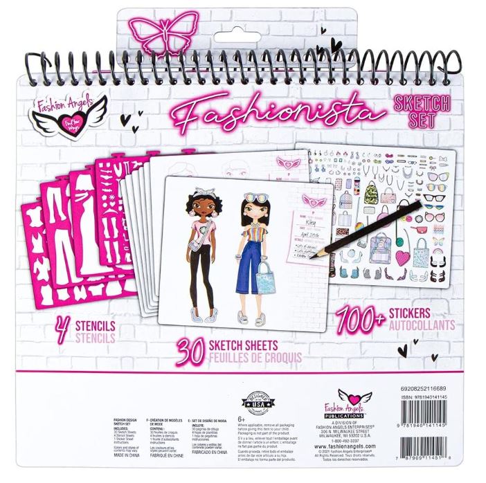 FASHION ANGELS - CARNET DE CROQUIS DE MODE - FASHIONISTA