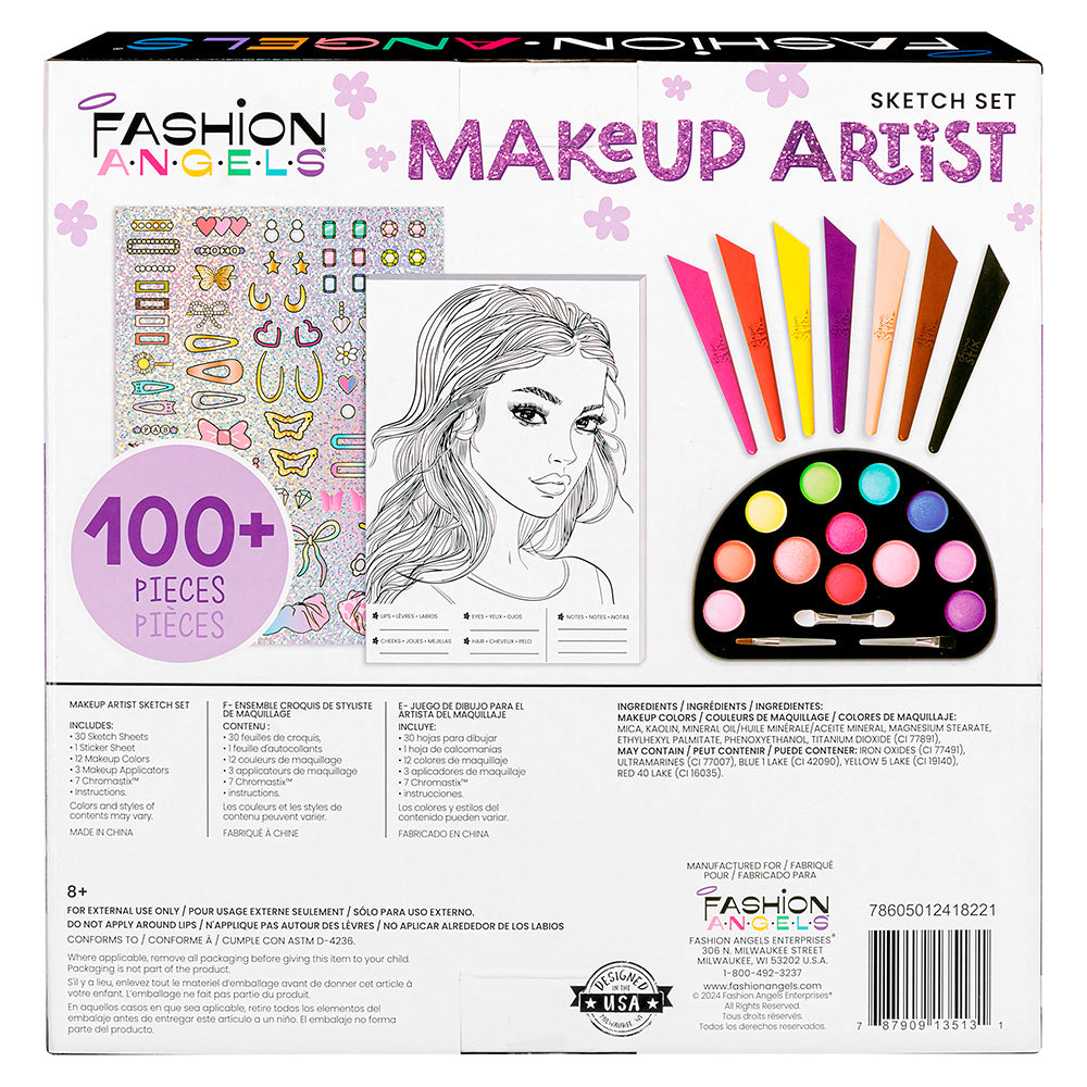 FASHION ANGELS - ENSEMBLE CROQUIS DE STYLISTE DE MAQUILLAGE
