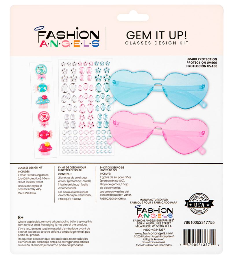 FASHION ANGELS - GEM IT UP! - KIT DE DESIGN POUR LUNETTES DE SOLEIL