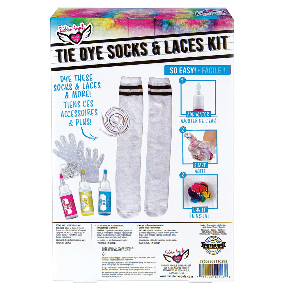 FASHION ANGELS - SOCKS & TIE DYE LACES SET