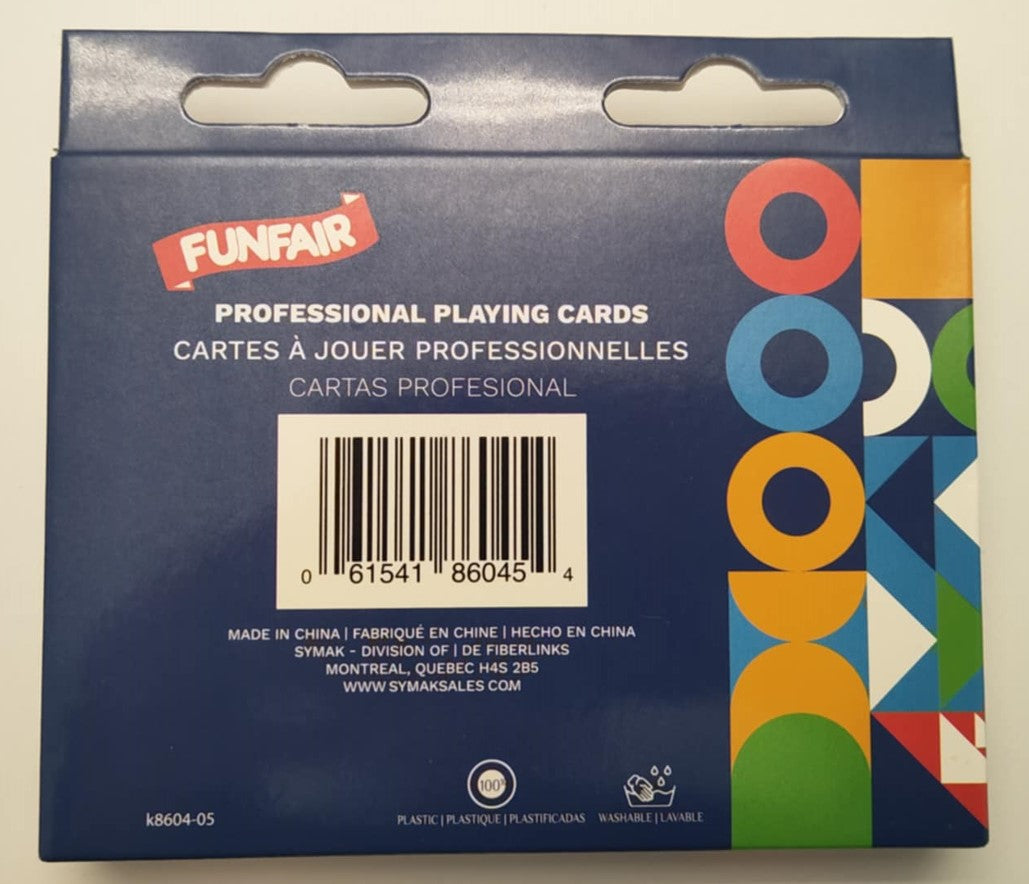 2 PAQUETS DE CARTES 100% PLASTIQUE À JOUER ASST