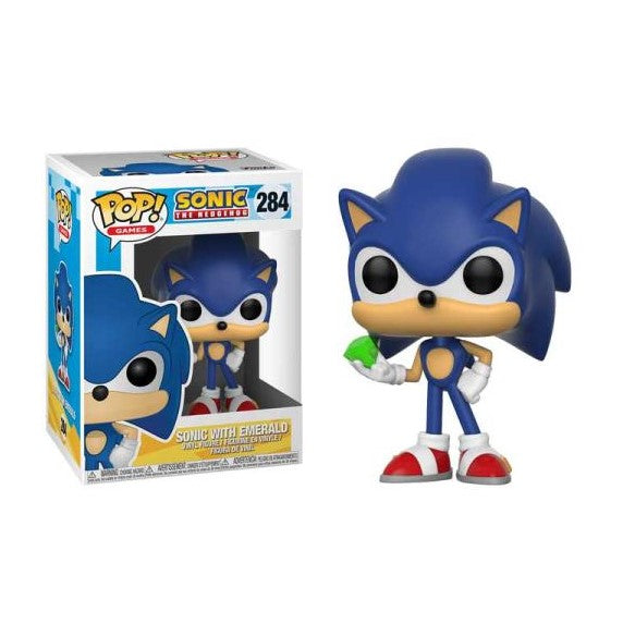 FIGURINE POP! - SONIC THE HEDGEHOG - SONIC AVEC ÉMERAUDE 3,75" #284